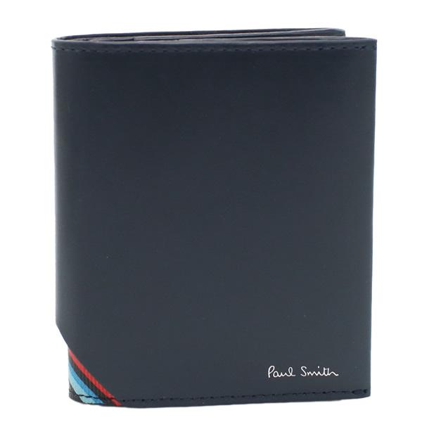 ポールスミス 二折財布小銭入付き M1A7632　LTRISI　47BLUE Paul Smith（ポール・スミス） 二つ折り財布 折り畳み 小銭入付き