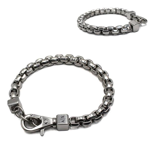 国内即発 ARMANI EXCHANGE AXG0045040 ブレスレット メンズ Armani Exchange Stainless Steel Chain Bracelet - AXG0045040