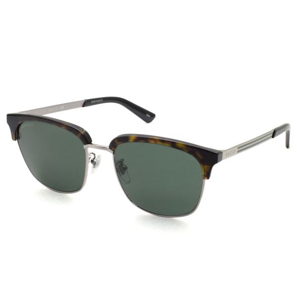 美品⭐️GUCCI グッチ　サングラス GG0697S-003 ハバナ　グリーン GUCCI グッチ サングラス GG0697S-003 アジアンフィット メンズ
