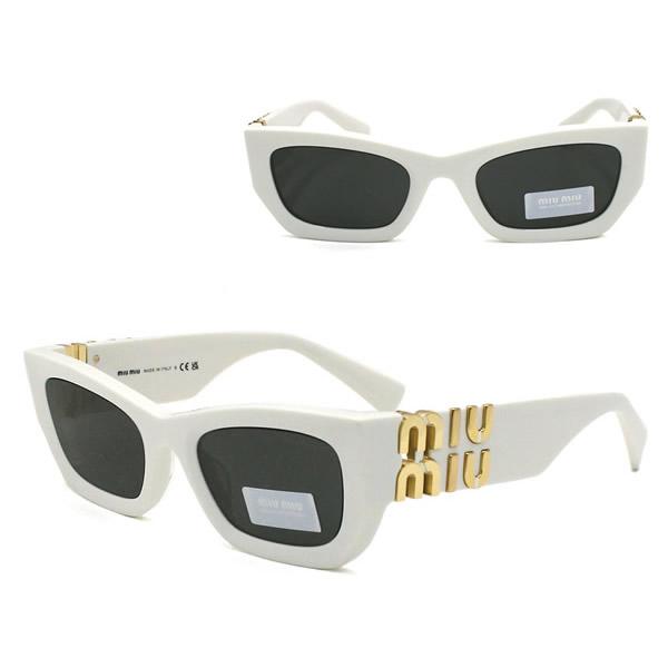 MIU MIU サングラス MU09WS 1425S0 53 ホワイト miu ミュウミュウ サングラス MIU 0MU 09WS 1425S0 53 アジアン