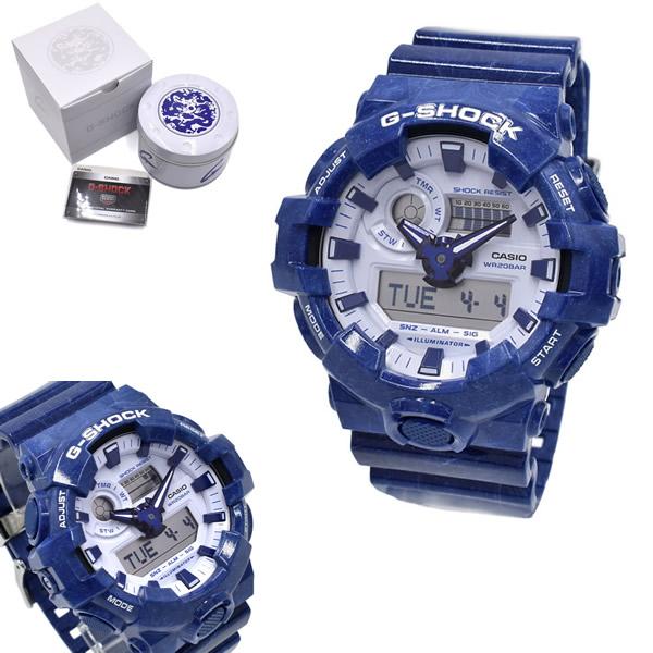 CASIO G-SHOCK GA-700BWP-2ADR デジタル腕時計 GA700BWP-2A | G-SHOCK ANALOG-DIGITAL Blue, Light blue | CASIO