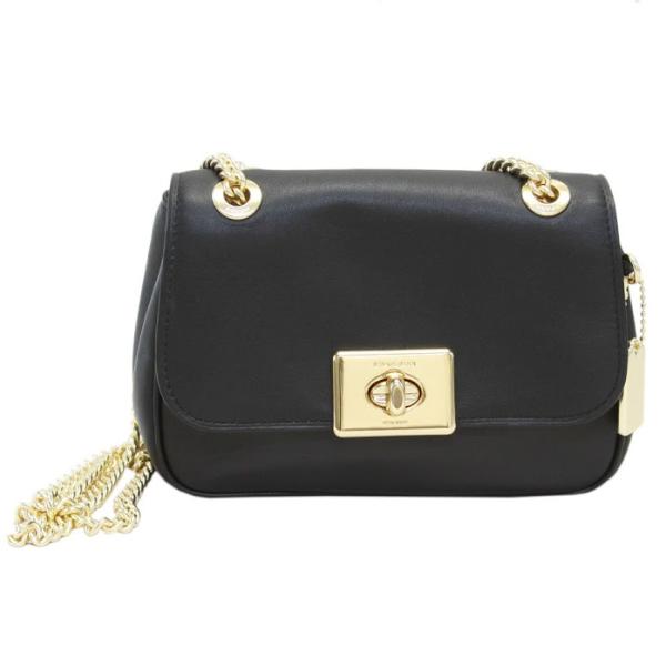 【極美品】COACH ハンドバッグ クロスボディ 黒 レザー　チェーン　ポーチ marcoplus_mp-coa-029