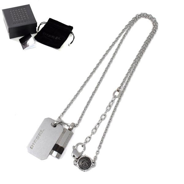 DIESEL ディーゼル DX1156040 ネックレス OBSIDIAN ペンダント DIESEL ディーゼル ネックレス DX1156040 OBSIDIAN ロゴプレート