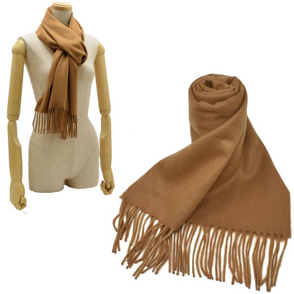 【美品】Johnstons of Elginカシミヤ100% マフラー　キャメル Johnstons of Elgin（ジョンストンズ オブ エルガン） ジョンストンズ