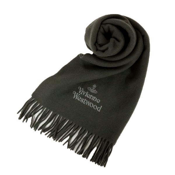 ヴィヴィアンウエストウッド　ストール　オーブロゴ　ブラック ヴィヴィアンウエストウッド VIVIENNE WESTWOOD マフラー