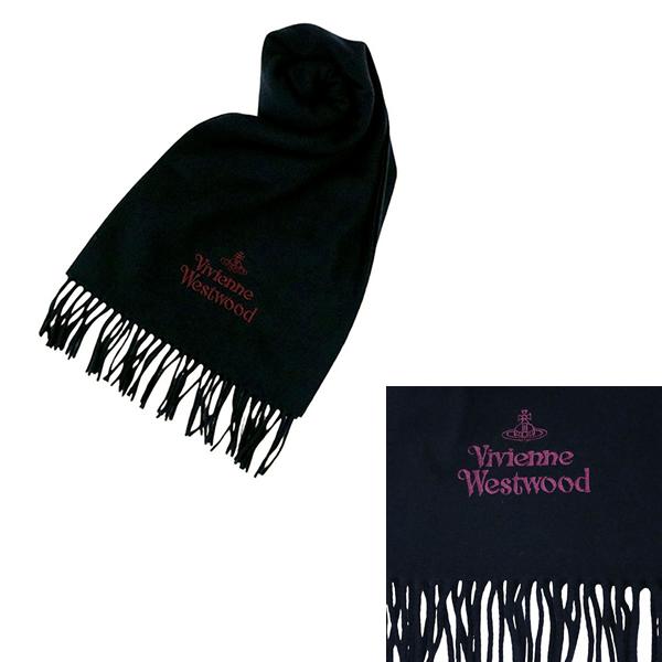 Vivienne Westwood ブラックマフラー Vivienne Westwood（ヴィヴィアンウエストウッド） マフラー Vivienne