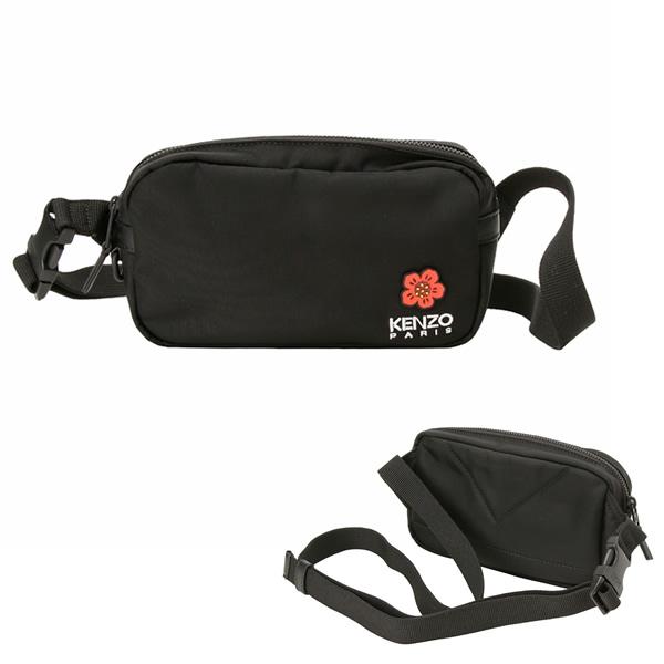 KENZO★メンズ フラワー ロゴ ベルトバッグ FD55SA468F26 99 KENZO☆メンズ フラワー ロゴ ベルトバッグ FD55SA468F26 99