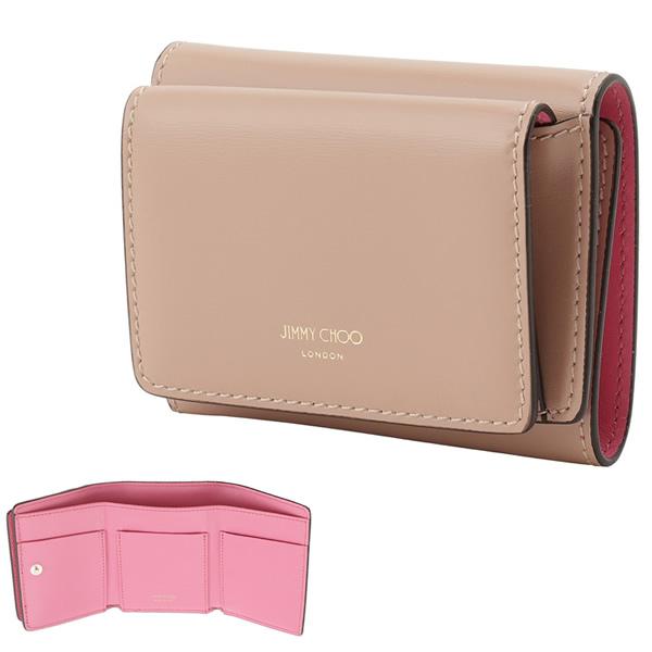 JIMMY CHOO ジミーチュウ 三つ折り財布 折り畳み NEMO AYO BALLET PINK 