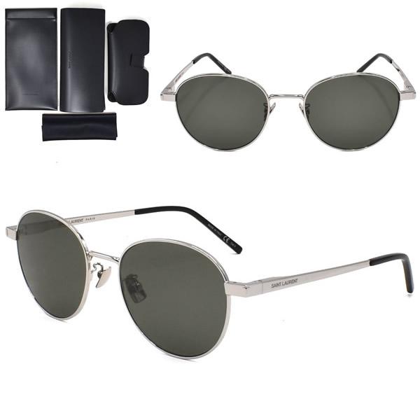 サンローラン SAINT LAURENT サングラス アジアンフィット UVカット SL533-010 ラウンド型 メンズ レディース シルバー＋グレーサングラ SAINT LAURENT サンローラン サングラス SL 533 010 アジアンフィット