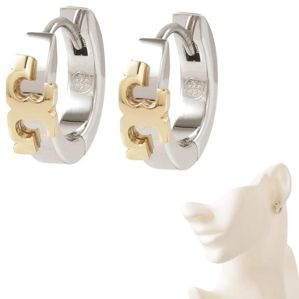 トリーバーチ ピアス Serif T Hoop Earring ロゴ フープ ピアス TORY BURCH トリーバーチ ピアス SERIF-T HUGGIE HOOP EARRING