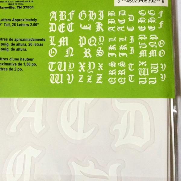 ステッカー オールドイングリッシュフォント アルファベット ローマ字 Old English White Monogramz Kit Decal Kit Buyee Buyee Japanese Proxy Service Buy From Japan Bot Online
