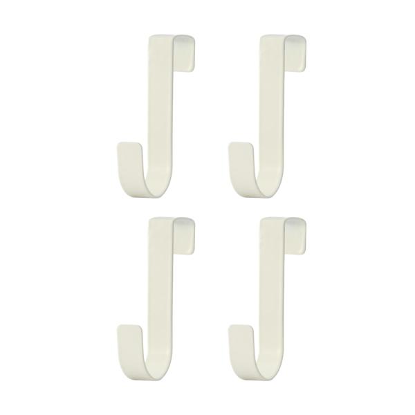 カラー：ホワイト*4【製品仕様】ドアハンガー4個組。カラー：ホワイト。ドアの厚みが2cm以内のものに装着可能です、ドアと上部の隙間は約2mm以上必要です。【実用性】材質的に錆びにくく、丈夫で長持ちします。ドアや衣類にダメージなくご安心にお使...