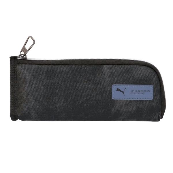 カラー：ブラックスタイル：ペンケース【仕様】L字に大きく開き、中身が見やすいスリムなペンケース【特徴1】6〜10本の筆記具が収納可能なペンホルダーと、消しゴムや定規などが収納できる小物ポケット付【特徴2】本体生地はウォッシュ加工のような風合...