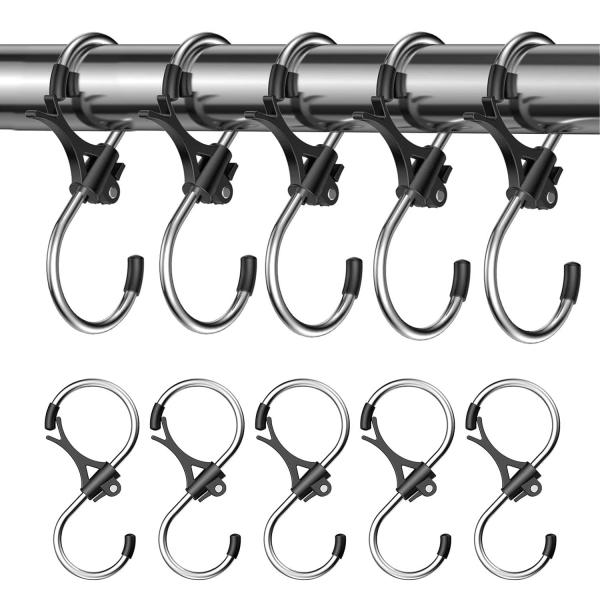 カラー：ブラックB・10個セットサイズ：ブラックB・10個セットスタイル：カジュアル素材 ステンレス。錆びない、耐荷重15kg、丈夫、耐久性を持ちます。えすじふっく表面を長時間使用しても表面が非常に滑らかで光沢を保つことができます。吊り下げ...
