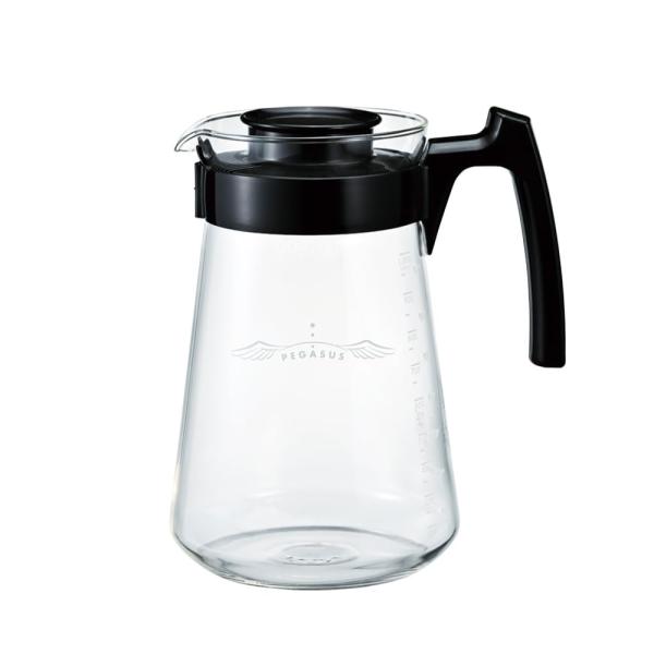 他サイト： HARIO(ハリオ) ペガサス サーバー 1000 電子レンジ対応 1000ml 2~8杯用 ブラックの商品画像