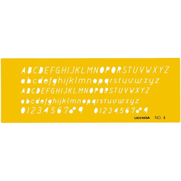 ウチダ テンプレート No.4 英字数字定規 1-843-1004