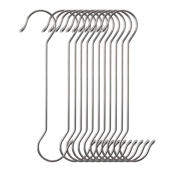 12本 s字フック ステンレス鋼 ロング 特大 物干し竿 (長さ30 cm-12本)