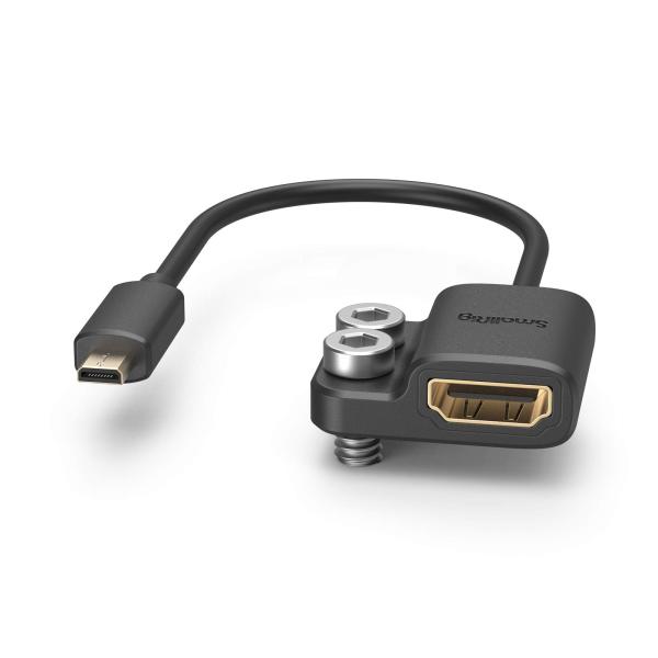 SmallRig Micro HDMI-D to HDMI-A変換アダプター Micro HDMI-DM（オス） ＆ HDMI-AF（メス）アダプター