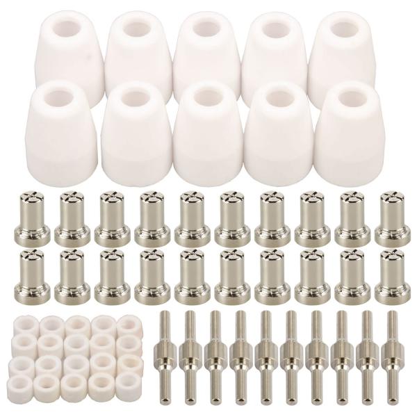 KERUE 60個 PT-31 ニッケルメッキ 拡張エアプラズマ切断ノズル電極消耗品 CUT-40 CUT-50D CT-312に適合