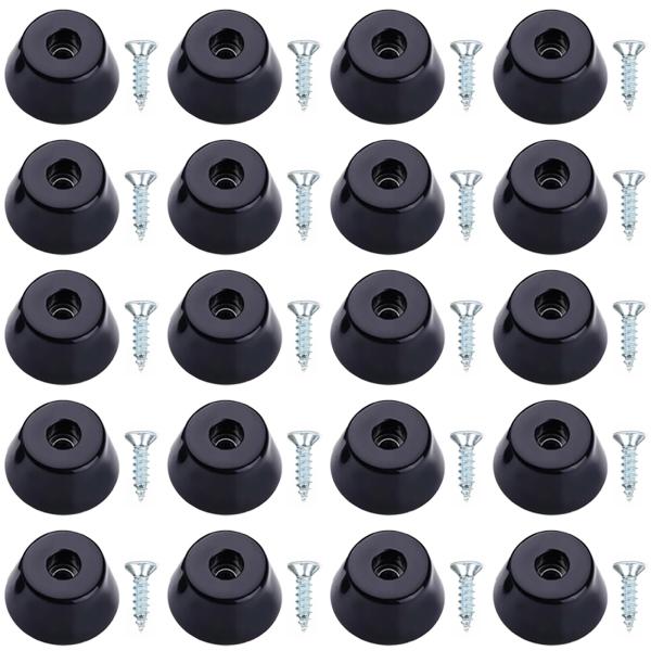 GOODCHI 家具の足パッド ゴム クッション ビス止め ンター バンパー レッグ クッション 金属ワッシャー付き D20x16xH10mm 20個