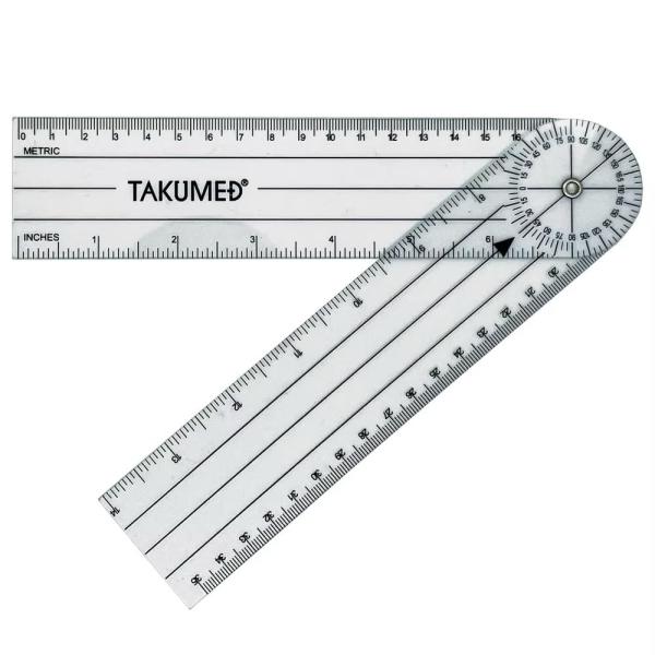 TAKUMED プラスチック 角度計 ゴニオメーター 透明 Type D (TypeD-II)