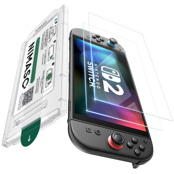 NIMASO 保護フィルム Nintendo Switch 2 /スイッチ2用 ガラスフィルム 液晶 強化ガラス 9Ｈ硬度 指紋防止 高感度タッチ 耐
