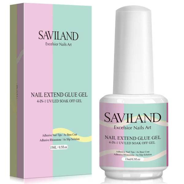 【商品名】　Saviland 4in1ネイルグルージェル 15ML ネイル接着剤 長持ち ネイルチップ用 爪の装飾を貼り 【商品説明】　・人工爪をしっかり接着します・使い方も応用も簡単・強くて耐久性のあるネイルボンド・速乾処方・長時間持続す...