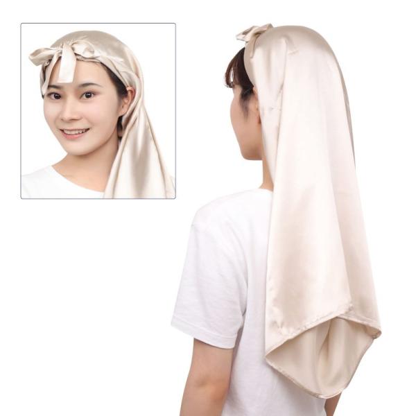 BeLLφ 美容師考案 60/80? 簡単装着 完全筒形 シルク ナイトキャップ