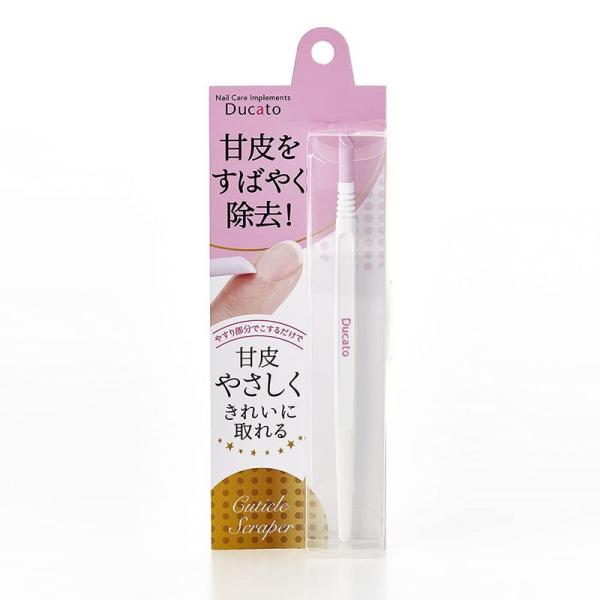【商品名】　デュカート キューティクルスクレイパースリム 【商品説明】　・先端がスリムだから細かい部分もきれいに取れる・原材料 :先端チップ:セラミック、ハンドル:ポリスチレン・原産国 :日本・商品サイズ (幅X奥行X高さ) :65mm×2...