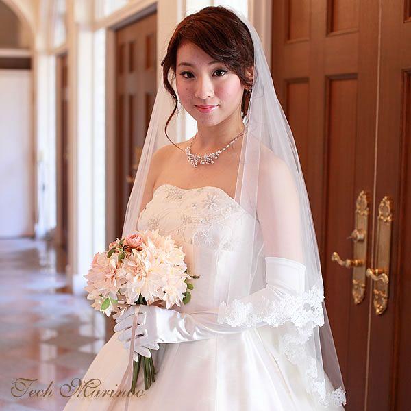 ウェディングベール ミドル丈【リーベ】＜メール便可＞ : we412  