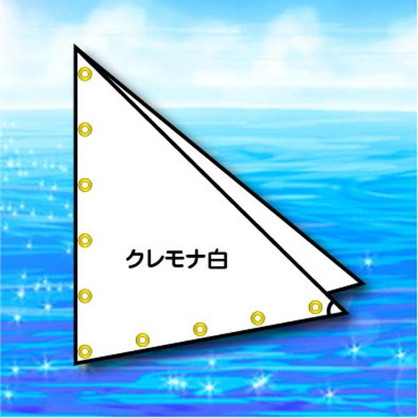 三角帆 S-10K <クレモナ白>2.4m × 2.25m : スパンカー専門店 マリン