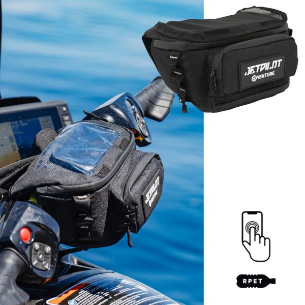 ■VENTURE JETSKI BAR BAG（ベンチャー ジェットスキー バー バッグ）■品番：ACS24916■ABRICATION：耐久性のある 600D ターポリン-すぐに小物が取り出せる便利なハンドル バー バッグ-トップはタッチ...