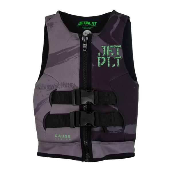 JETPILOT（ジェットパイロット）THE CAUSE SHARK F/E KIDS NEO VEST（JA20211）CHAR/BLACK ユース　ライフジャケット  子供*セール品*返品不可