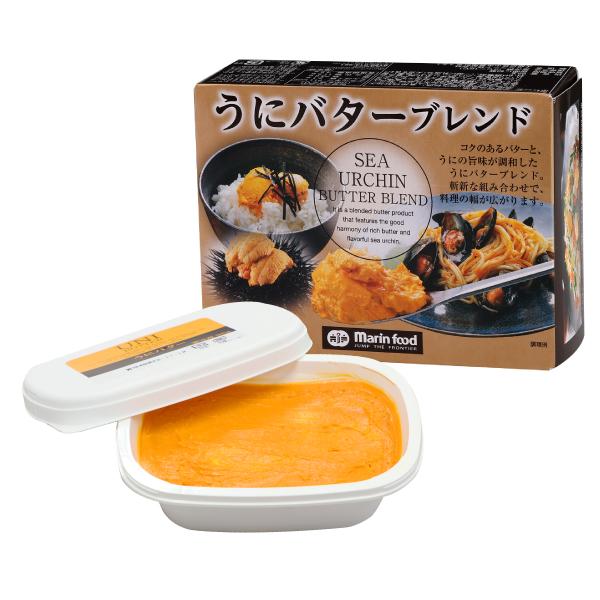 名称：油脂加工食品原材料名：食用植物油脂（国内製造）、食用精製加工油脂、うに調味料粉末（デキストリン、混合うに、食用パーム油、たんぱく加水分解物、酵母エキス）、バター、食塩、砂糖混合ぶどう糖果糖液糖、酵母エキス、ホタテエキスパウダー、カツオ...