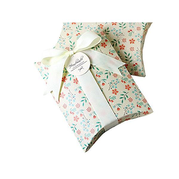 moin moin ラッピング ボックス 小花柄 リトルフラワー リボンタグ付