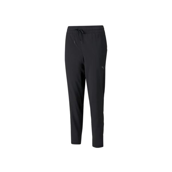プーマ PUMA スタジオ テーパード ウーブンパンツ レディース ブラック 黒 スポーツ フィットネス ロング パンツ 521923-01