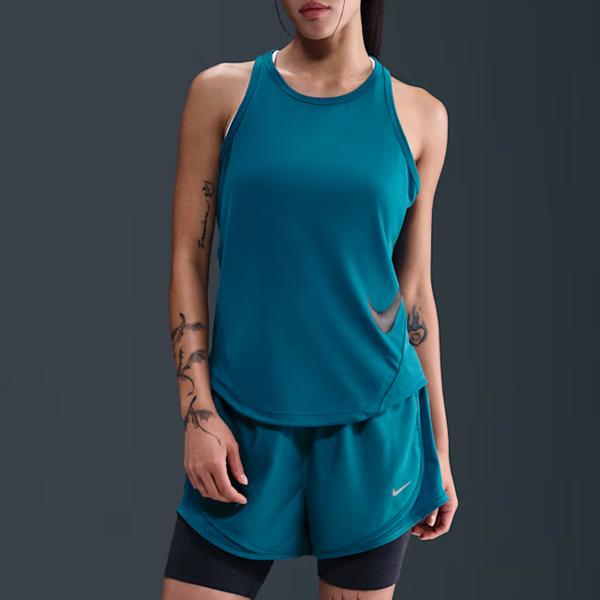 ナイキ NIKE Dri-FIT テンポ スウッシュ ラン ランニングタンクトップ レディース 春 夏 ブルー 青 スポーツ フィットネス タンクトップ HV2792-301