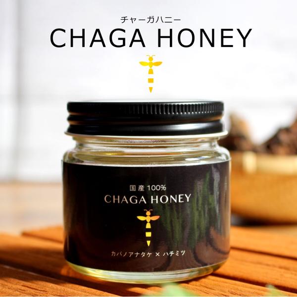 チャーガハニー 102g CHAGA HONEY 国産 北海道産カバノアナタケ 無添加 非加熱 樺のあな茸 あな茸 チャーガ 蜂蜜 はちみつ 生はちみつ プラスケア