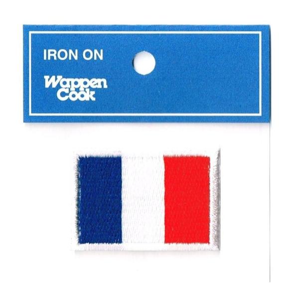 フランス 国旗 ワッペン 2S アイロン接着