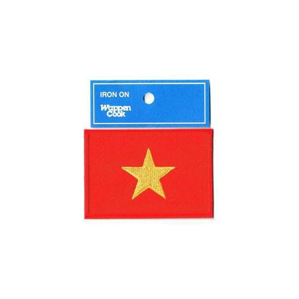 ベトナム 国旗 ワッペン M アイロン接着