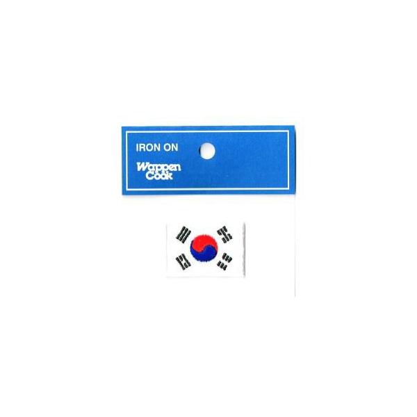 韓国 国旗 ワッペン SS アイロン接着