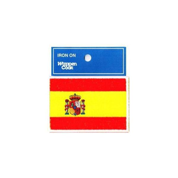 スペイン 国旗 ワッペン M アイロン接着