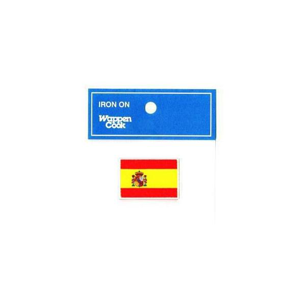 スペイン 国旗 ワッペン SS アイロン接着