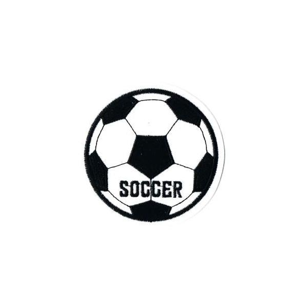 ワッペン SOCCERブラック