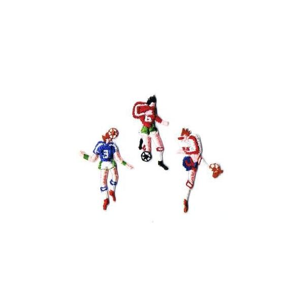 入園 入学 マスク用 小さいサイズ ミニ ワッペン アップリケ サッカー 3Pセット