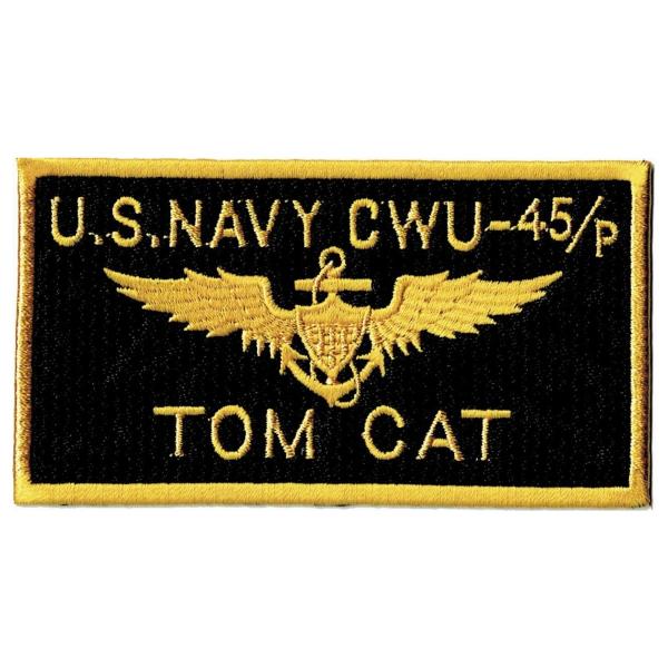 TOP GUN サバゲー装備 刺繍 ミリタリーワッペン 米海軍 TOMCAT 角 アイロン接着 トップガン MA1 フライトジャケット 革ジャン 戦闘服