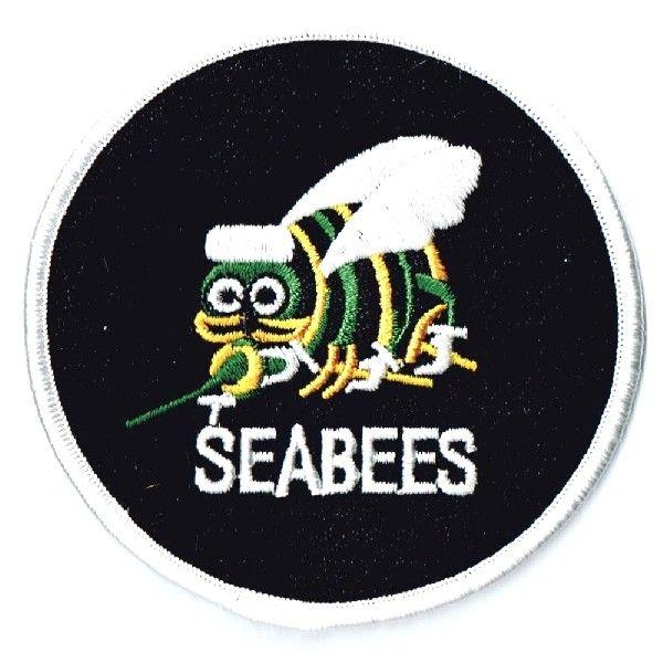 トップガン ミリタリーワッペン アメリカ軍 NAVY 設工兵隊 SEABEES アイロン接着 MA1 フライトジャケット 戦闘服
