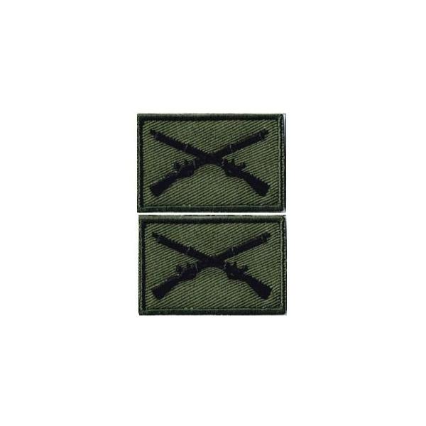 ワッペン ミリタリー 米軍部隊章歩兵 OD-G2Pセット