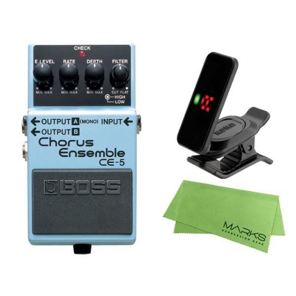 BOSS Chorus Ensemble CE-5 + KORG Pitchclip 2 PC-2 + マークスオリジナルクロス セット　コンパクトエフェクター