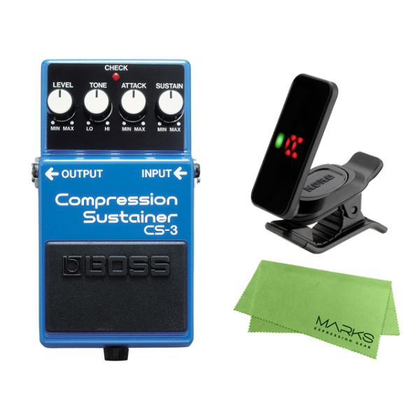 他サイト： BOSS Compression Sustainer CS-3 + KORG Pitchclip 2 PC-2 + マークスオリジナルクロス セット　コンパクトエフェクター 【配送区分A】の商品画像
